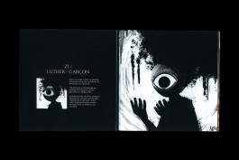 Design graphique, édition ouverte présentant une pochette d'album du rappeur Luther