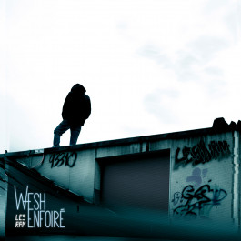 Design graphique, cover d'album fictive et alternative du projet Wesh enfoiré de Lesram, utilisation d'intelligence artificielle