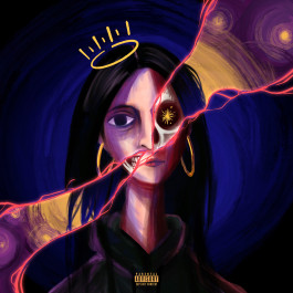 Design graphique, cover d'album fictive et alternative du projet Cobalt de Zinée, utilisation d'intelligence artificielle