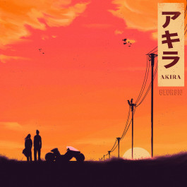 Design graphique, cover d'album fictive et alternative du son Akira de Georgio, utilisation d'intelligence artificielle