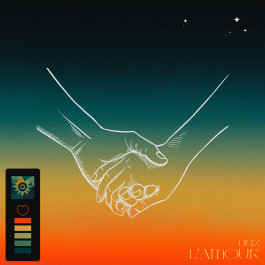 Design graphique, cover d'album fictive et alternative du projet l'Amour de Disiz, utilisation d'intelligence artificielle