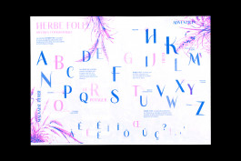 Design graphique, specimen typographique, document de présentation d'une typographie