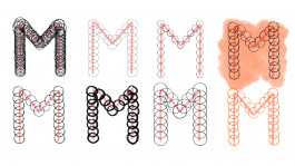 Typographie TYP-GEN, présentation du concept des différentes variables des lettres de la police générative