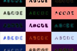 Typographie TYP-GEN, exemples de visuels créés grâce à un processus de design génératif fait sur p5Js