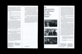 Mise en page d'une édition de design graphique, grille de textes, images