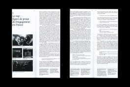 Mise en page d'une édition de design graphique, grille de textes, images