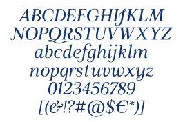 Design graphique, présentation des caractères Italic de la typographie moondog