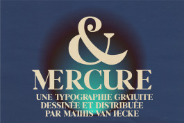 Design graphique, image de présentation de la typographie MERCURE 