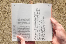 Pages d'une édition de design graphique sur les quartiers populaires