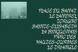 Design graphique, présentation du rendu de la typographie Blonne en écrivant des lieux du quartier du Blosne