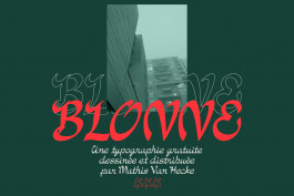 Design graphique, image de présentation de la typographie Blonne 