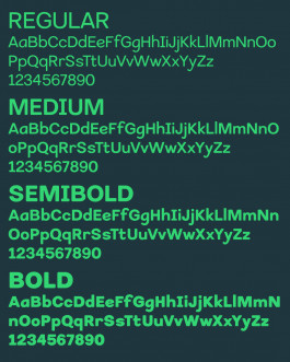 Megaron, police de caractère sans empattement inspirée des linéales, conçue par Mathis Van Hecke pour la signalétique de la micro-ferme pédagogique des Cols Verts à Rennes.