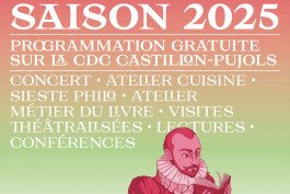 Affiche illustrée représentant Montaigne pour l’événement Montaigne en Mouvement 2025 à Saint-Michel-de-Montaigne, réalisée par Mathis Van Hecke, graphiste et illustrateur à Rennes.