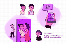 Illustrations created for Situasens, a serious game designed to raise awareness about sexual health among middle school students in Réunion, by Mathis Van Hecke, graphic designer and illustrator based in Rennes. 