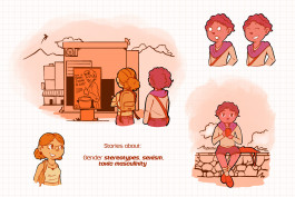 Illustrations created for Situasens, a serious game designed to raise awareness about sexual health among middle school students in Réunion, by Mathis Van Hecke, graphic designer and illustrator based in Rennes. 