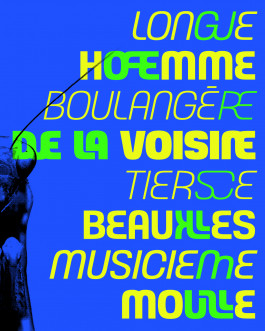 Coxinelle, typographie variable et inclusive créée par Mathis Van Hecke, graphiste et illustrateur à Rennes. 