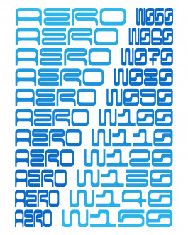 Aero Mono Display, typographie monospace open-source créée par Mathis Van Hecke, construite à partir d’une grille modulaire inspirée des typographies matricielles.