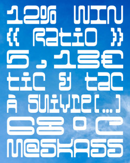 Aero Mono Display, typographie monospace open-source créée par Mathis Van Hecke, construite à partir d’une grille modulaire inspirée des typographies matricielles.