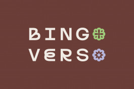 Identité visuelle de Bingo Verso, collectif de graphistes fondé par Mathis Van Hecke et Gaëlle Lâm, comprenant un logotype typographique et des symboles illustrés.